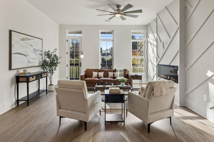 Furnished interior view inside a new home in , Alpharetta (Image 9).