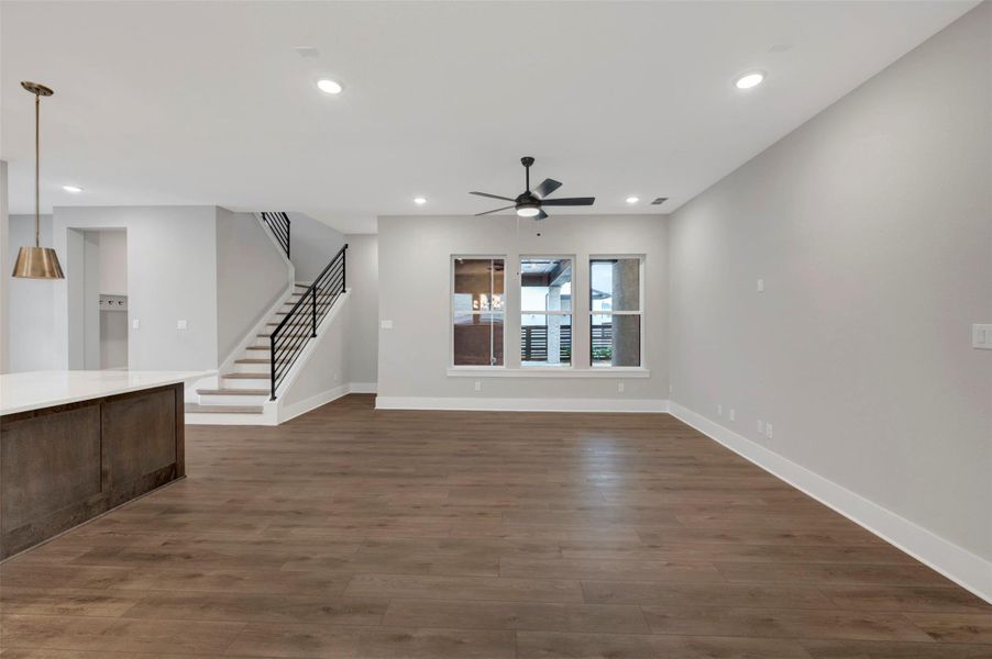 Spacious, unfurnished interior of a new home in Easthaven at Bridgeland Central - Horizon Collection, Cypress (Image 12).