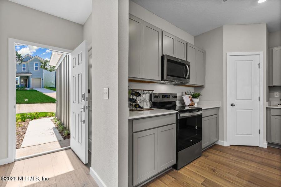 Furnished interior view inside a new home in , Jacksonville (Image 10). Furnished interior view inside a new home in , Jacksonville (Image 10).
