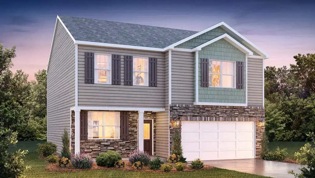 Representative exterior photo of a completed home built from the Penwell by D.R. Horton in The Villages of Maiden, Maiden, NC (Image 1). Representative exterior photo of a completed home built from the Penwell by D.R. Horton in The Villages of Maiden, Maiden, NC (Image 1).