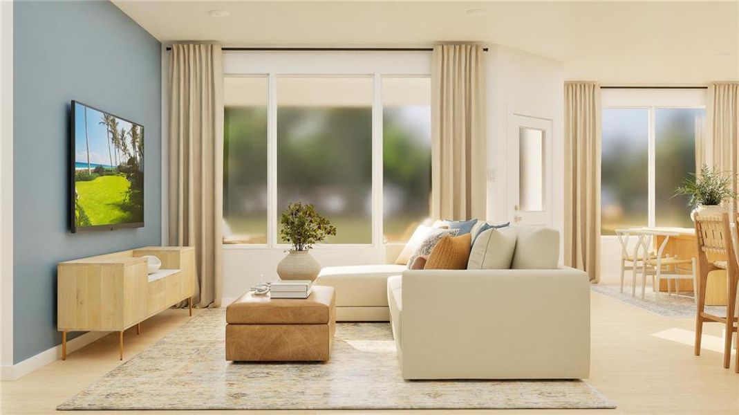 Furnished interior view inside a new home in , Clermont (Image 8).