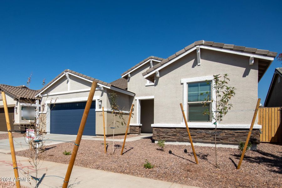 Exterior Elevtion "B" w/stone veneer