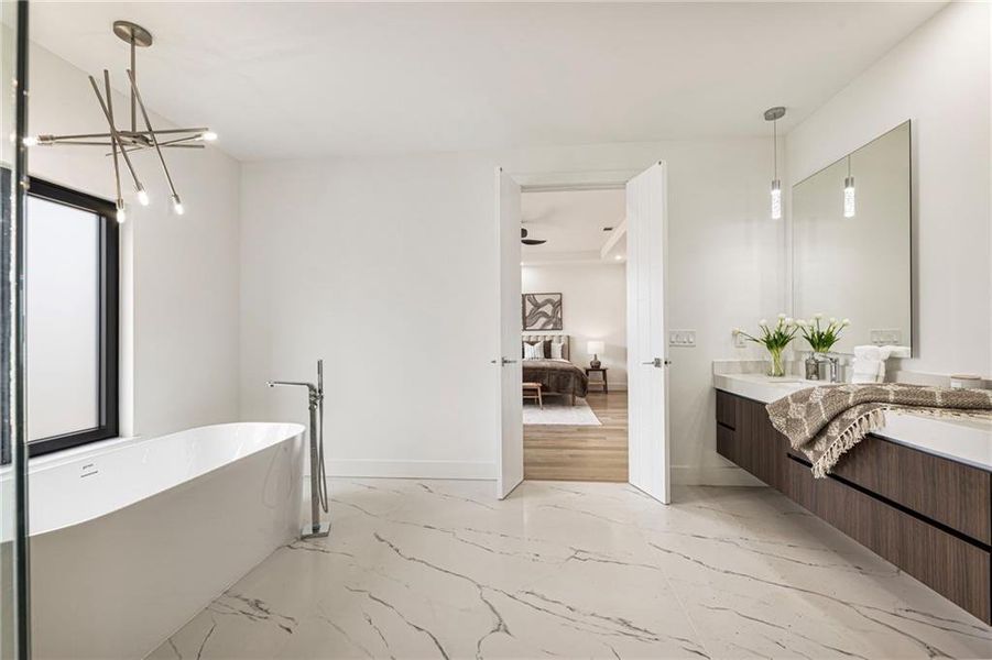 Furnished interior view inside a new home in , Suwanee (Image 45).