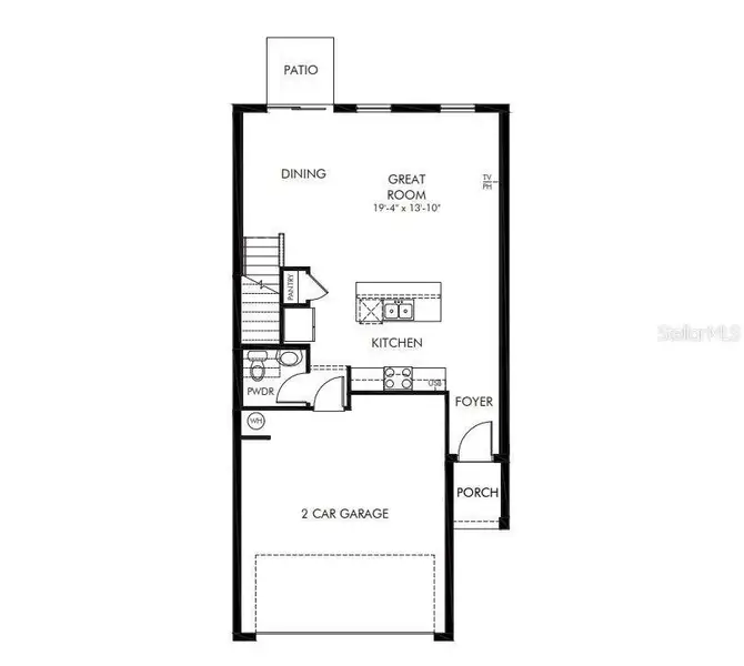 2D floor plan layout of this home in The Meadow at Crossprairie Townes, St. Cloud, FL (Image 3). 2D floor plan layout of this home in The Meadow at Crossprairie Townes, St. Cloud, FL (Image 3).