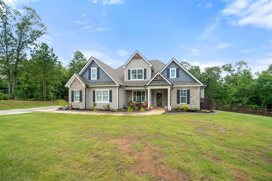 Front exterior of a new home in , Douglasville, GA, highlighting curb appeal (Image 21).