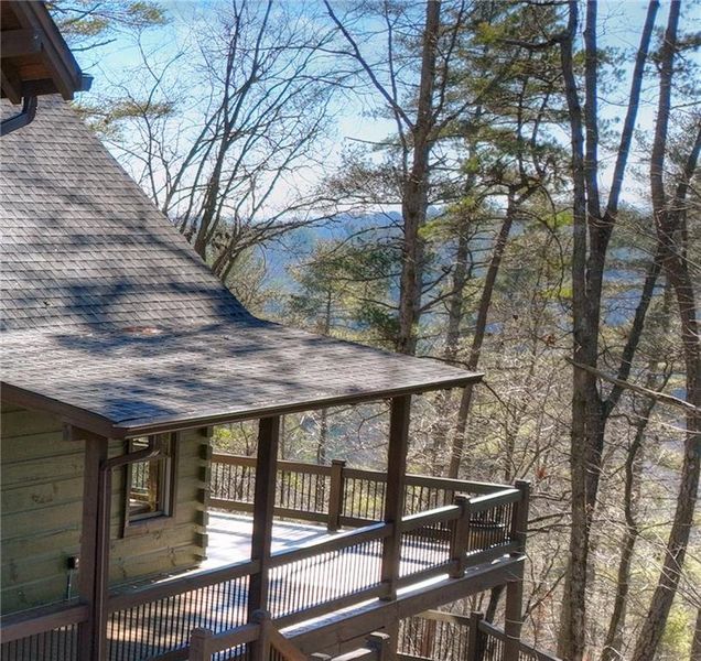 Exterior details and patio area of a home in , Ellijay (Image 26).