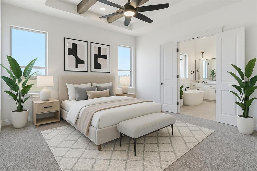 Furnished interior view inside a new home in , Godley (Image 19).