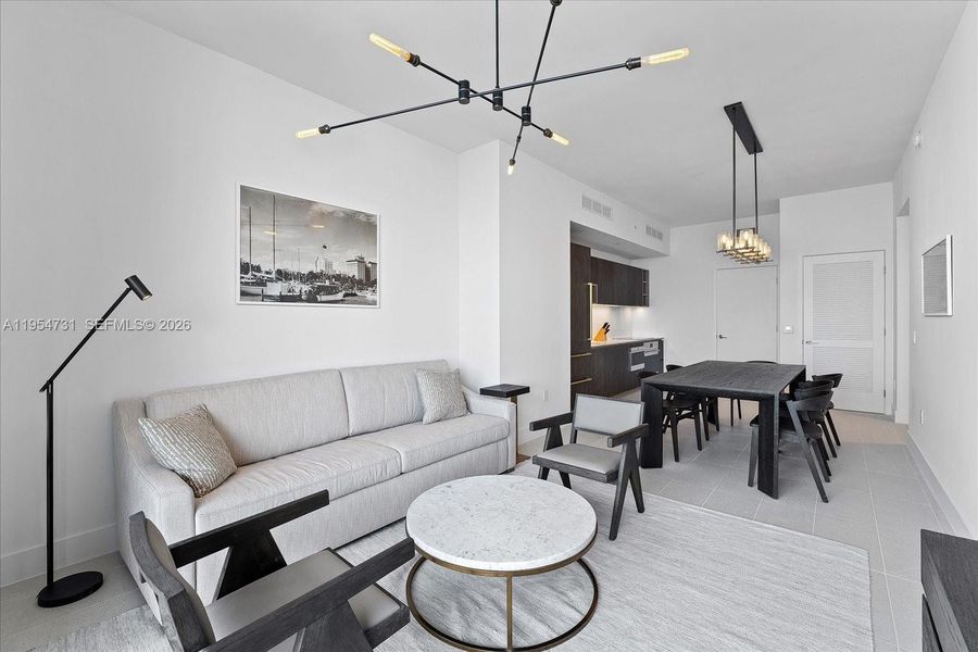 Furnished interior view inside a new home in , Miami (Image 12).