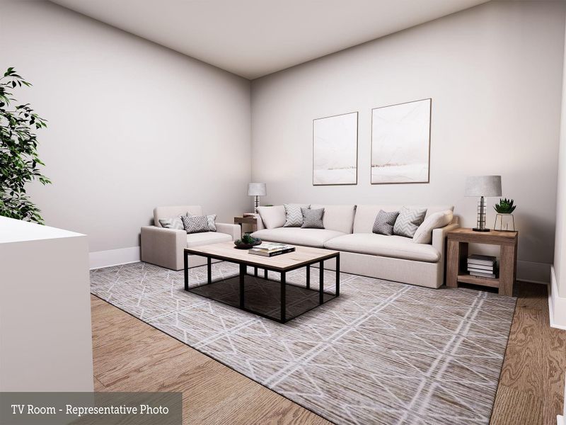 Furnished interior view inside a new home in The Woodlands Hills 70’, Willis (Image 6).