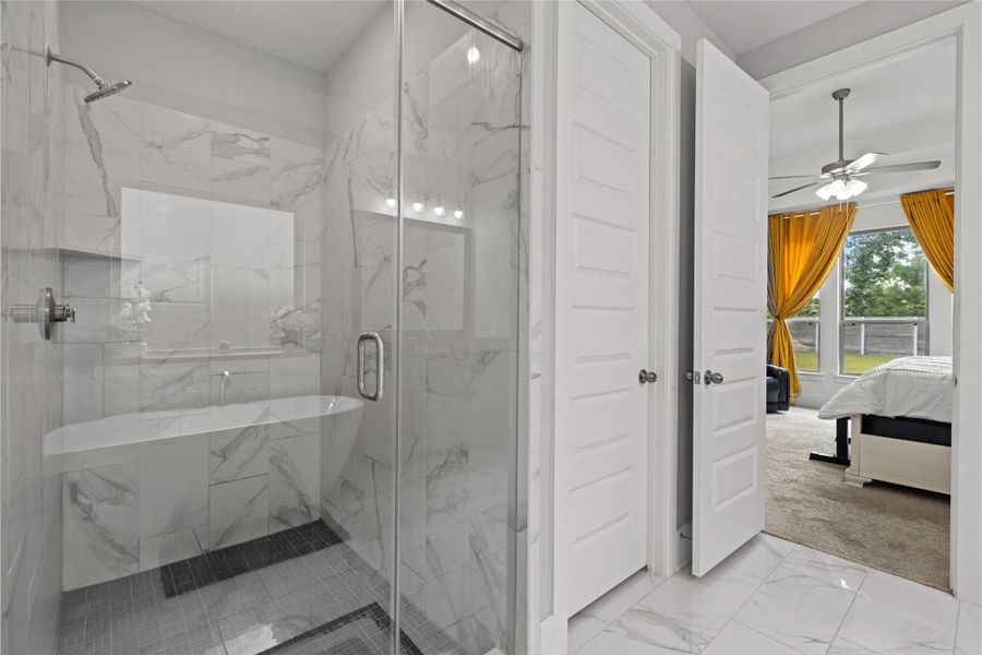 Primary walk in shower Primary walk in shower