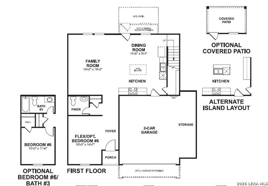 2D floor plan layout of this home in Agave, San Antonio, TX (Image 3).