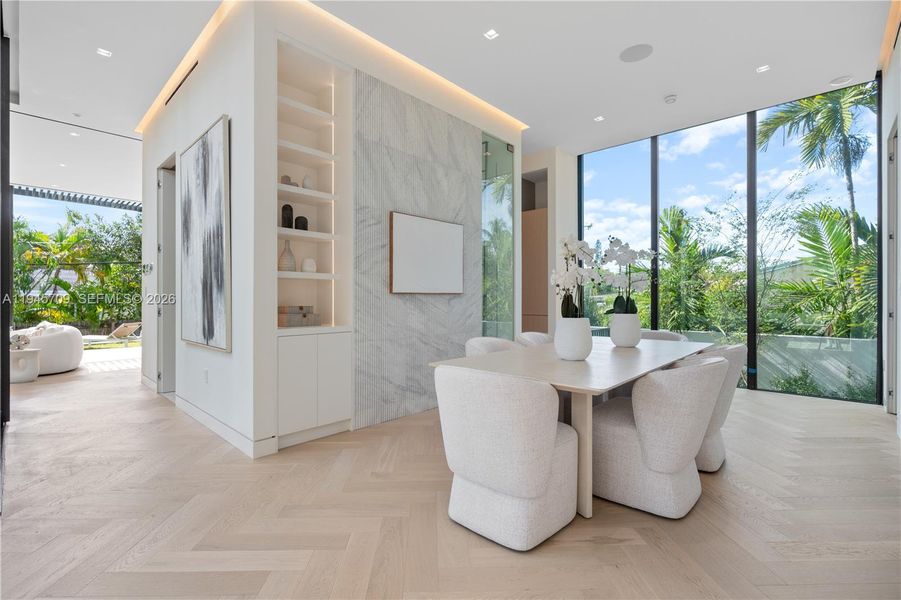 Furnished interior view inside a new home in , Miami Beach (Image 10).