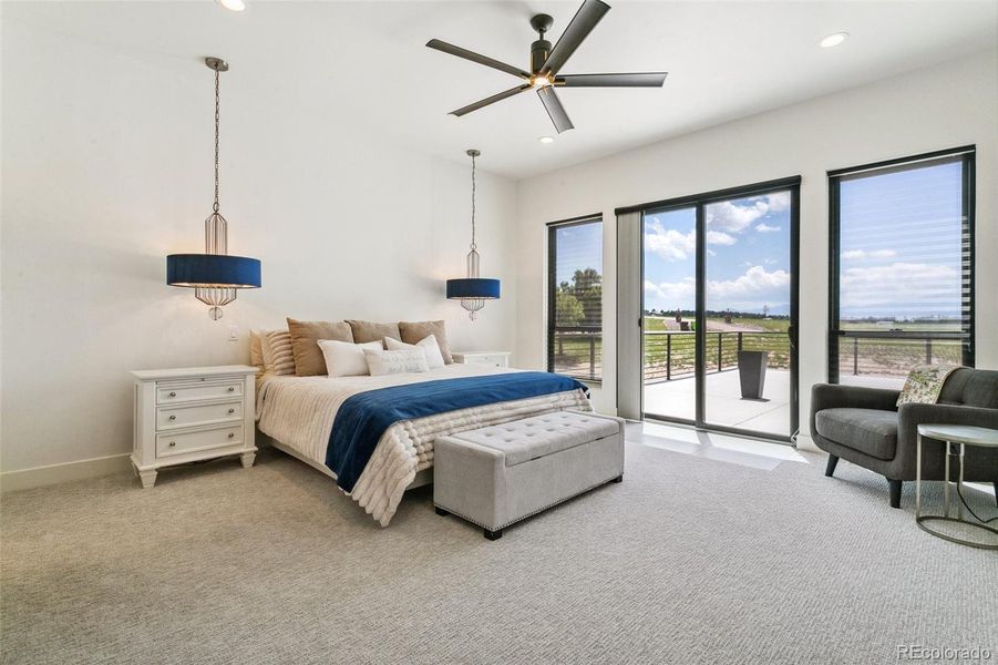 Master with access to patio (plumbed and wired for hot tub)