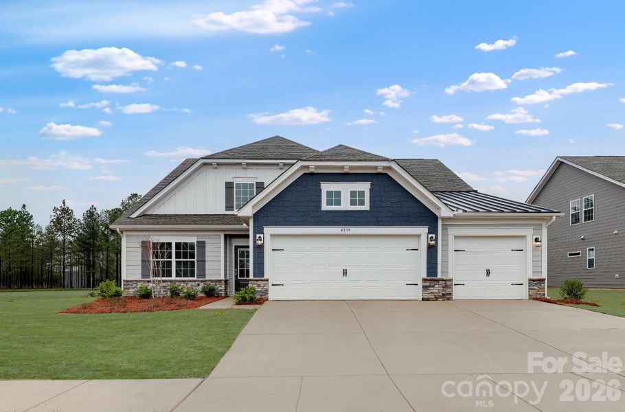 Front exterior of a new home in Roselyn, Lancaster, SC, highlighting curb appeal (Image 2). Front exterior of a new home in Roselyn, Lancaster, SC, highlighting curb appeal (Image 2).