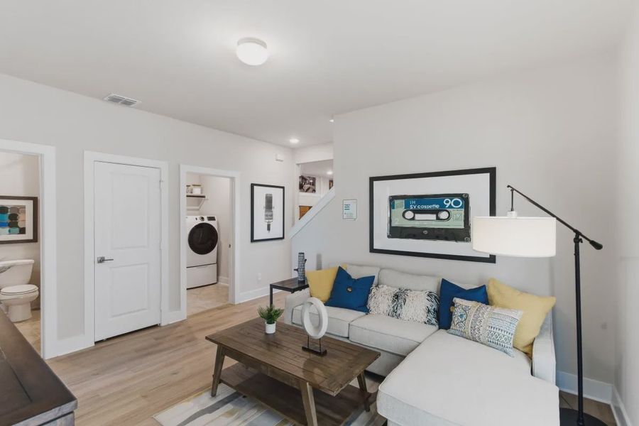 Furnished interior view inside a new home in Centero at Stone Oak, San Antonio (Image 12).