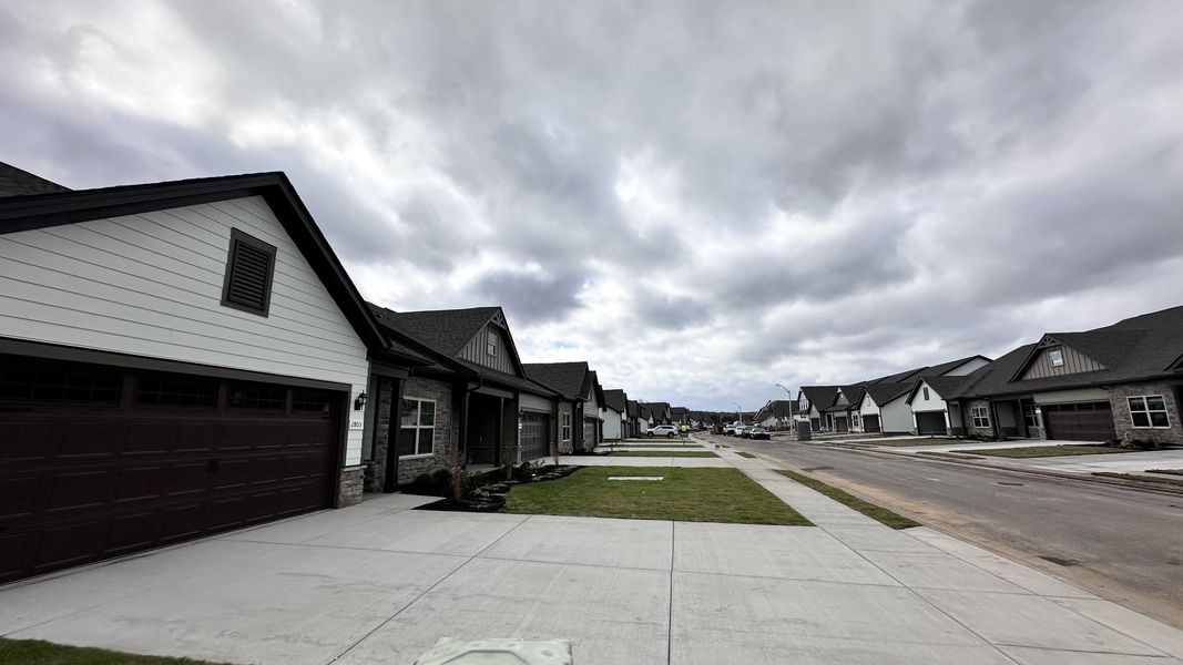 Front exterior of a new home in Veterans Cove, Murfreesboro, TN, highlighting curb appeal (Image 28).