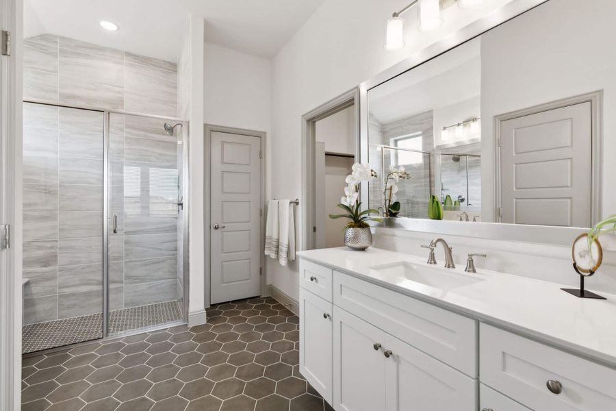 Representative furnished interior of a home built from the Morgan by Chesmar Homes in Heartland, Heartland (Image 5).