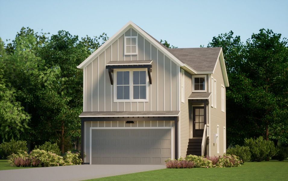 Representative exterior photo of a completed home built from the The Palmer by Rosehaven Homes in Magnolia Village, San Antonio, TX (Image 16).
