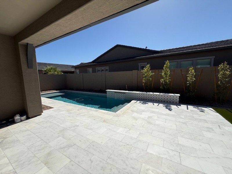 Exterior details and patio area of a home in Elegance at Eastmark, Mesa (Image 30).
