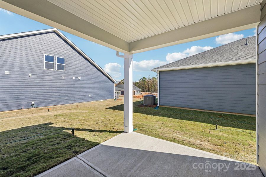 Exterior details and patio area of a home in Brighton Springs, York (Image 23).