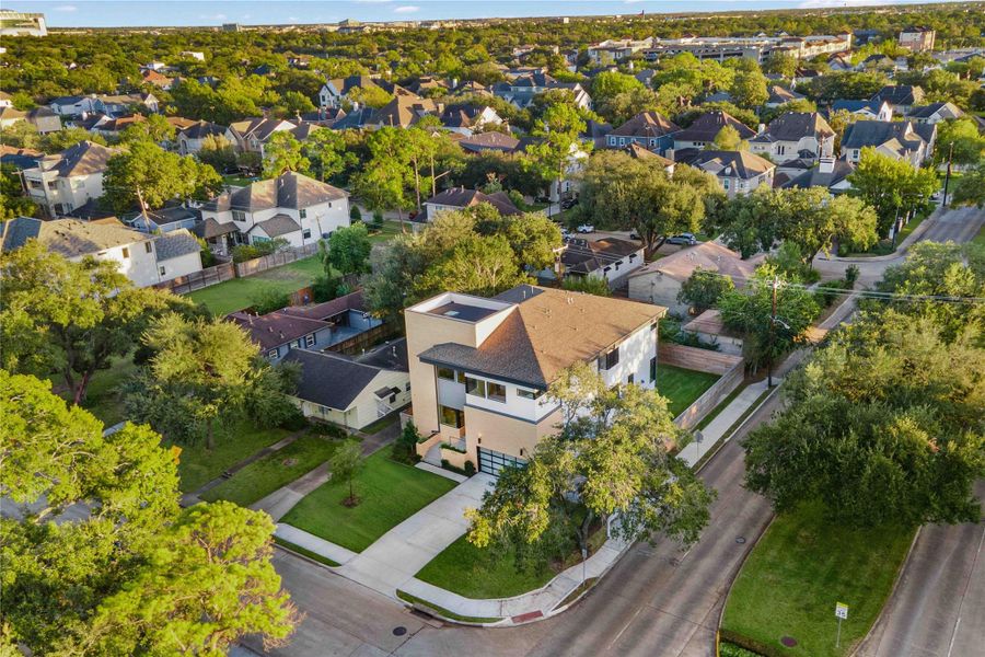 Commanding the corner and future proofing your home from neighboring development and loss of natural light!