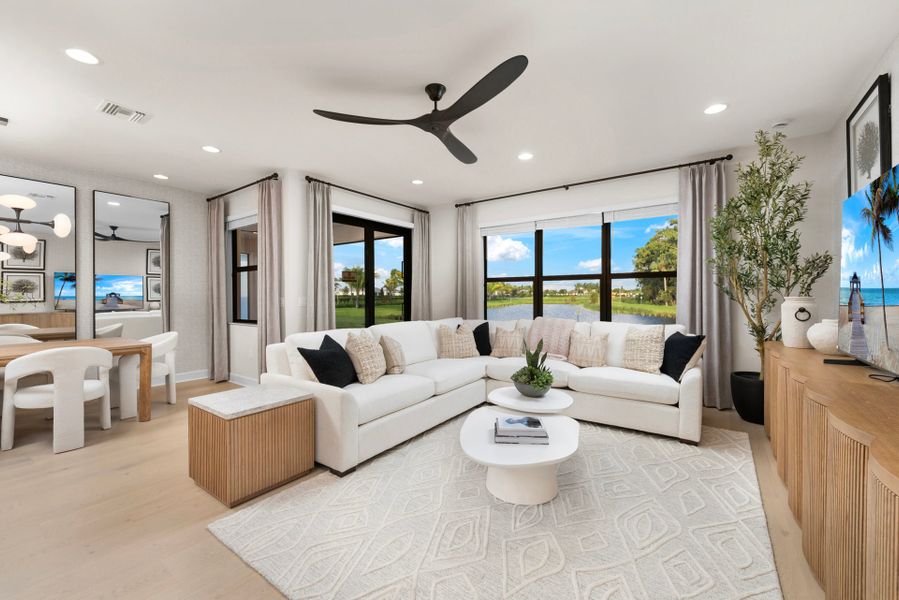 Representative furnished interior of a home built from the Andros by GL Homes in Valencia Harbor (55+), Fort Myers (Image 9).