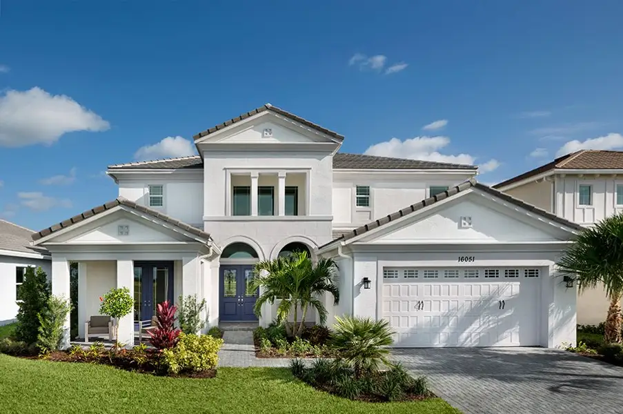 Representative exterior photo of a completed home built from the Kestrel Grand by Minto Communities in Westlake, Loxahatchee, FL (Image 20). Representative exterior photo of a completed home built from the Kestrel Grand by Minto Communities in Westlake, Loxahatchee, FL (Image 20).