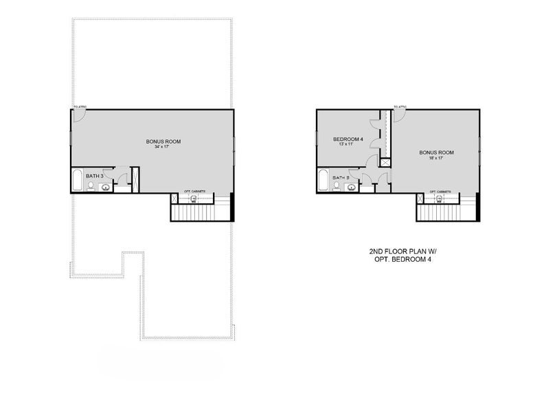 2D floor plan layout for the The Cortona by Legend Homes in Hunters Ranch, San Antonio, TX (Image 4).