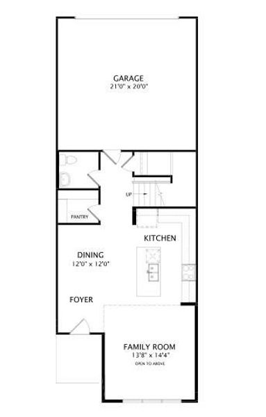 2D floor plan layout of this home in Chelsea Commons, Allen, TX (Image 3).