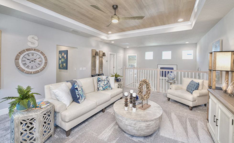 Furnished interior view inside a new home in Woodhaven, Port Orange (Image 34). Furnished interior view inside a new home in Woodhaven, Port Orange (Image 34).