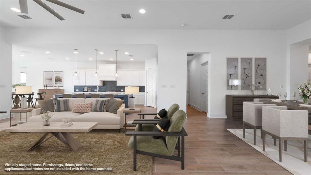 Furnished interior view inside a new home in Trinity Falls 60', McKinney (Image 14). Furnished interior view inside a new home in Trinity Falls 60', McKinney (Image 14).