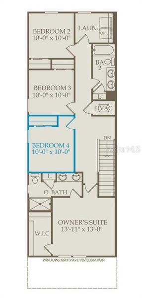 2D floor plan layout of this home in EverBe, Orlando, FL (Image 2). 2D floor plan layout of this home in EverBe, Orlando, FL (Image 2).