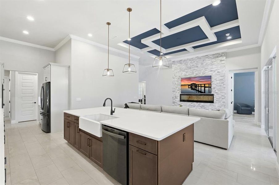 Furnished interior view inside a new home in , Palm Coast (Image 45).