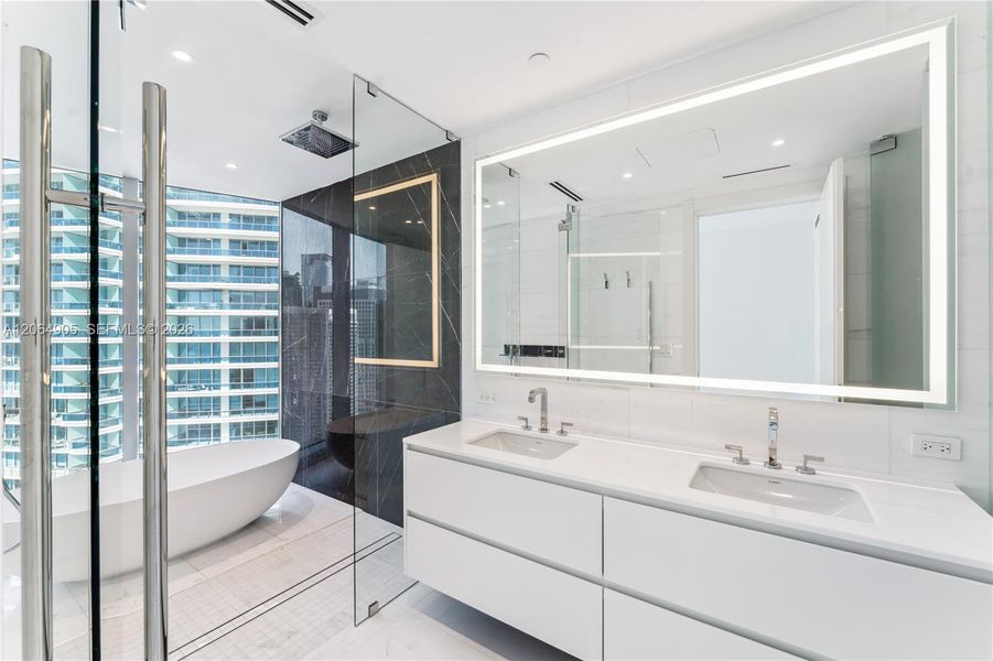 Furnished interior view inside a new home in , Miami (Image 9).