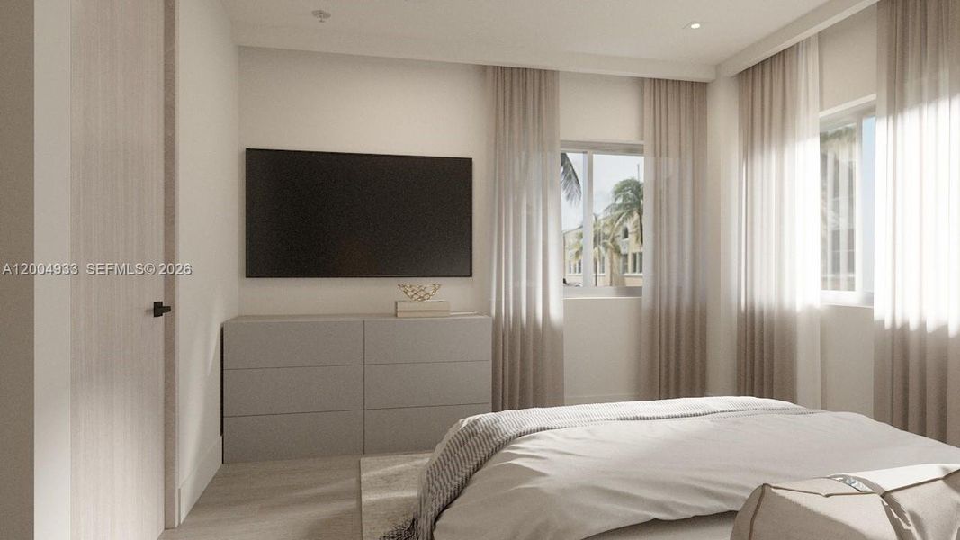 Furnished interior view inside a new home in , Miami Beach (Image 21).