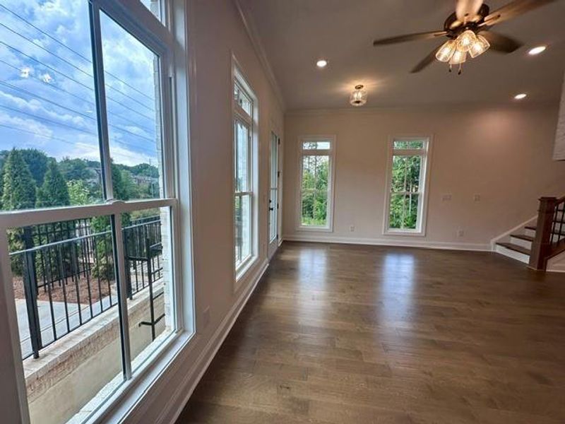 Spacious, unfurnished interior of a new home in Ward's Crossing Townhomes, Johns Creek (Image 26). Spacious, unfurnished interior of a new home in Ward's Crossing Townhomes, Johns Creek (Image 26).
