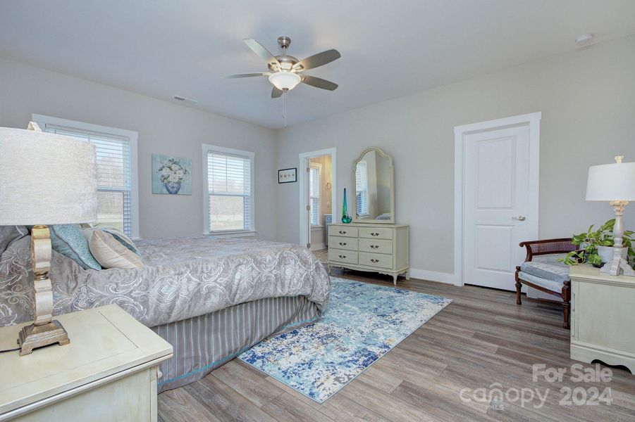 Bedroom 3 upstairs with large walk in closet and private ensuite bathroom