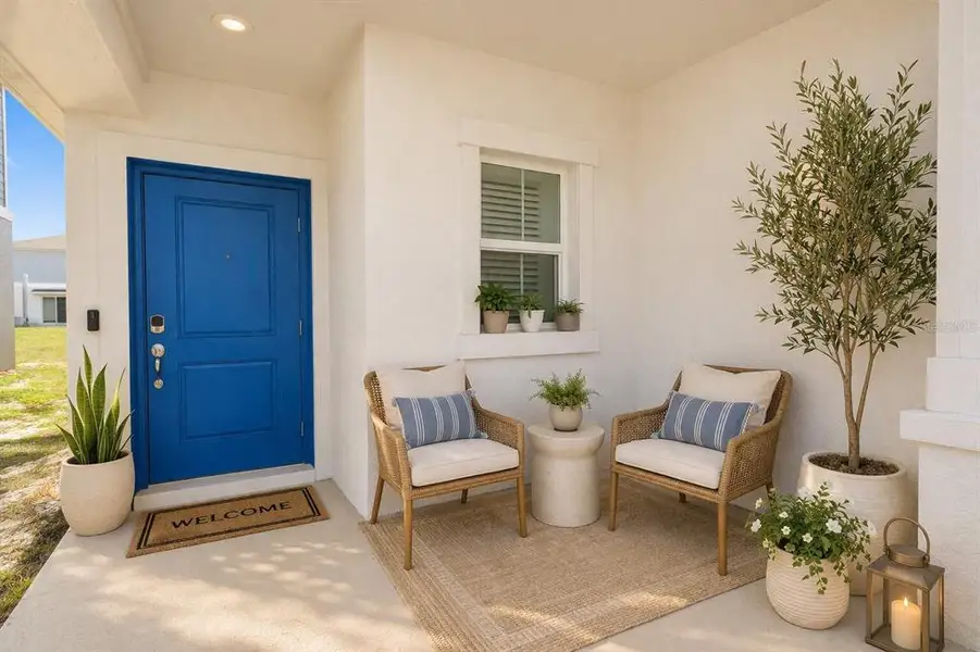 Exterior details and patio area of a home in Cascades, Davenport (Image 2). Exterior details and patio area of a home in Cascades, Davenport (Image 2).
