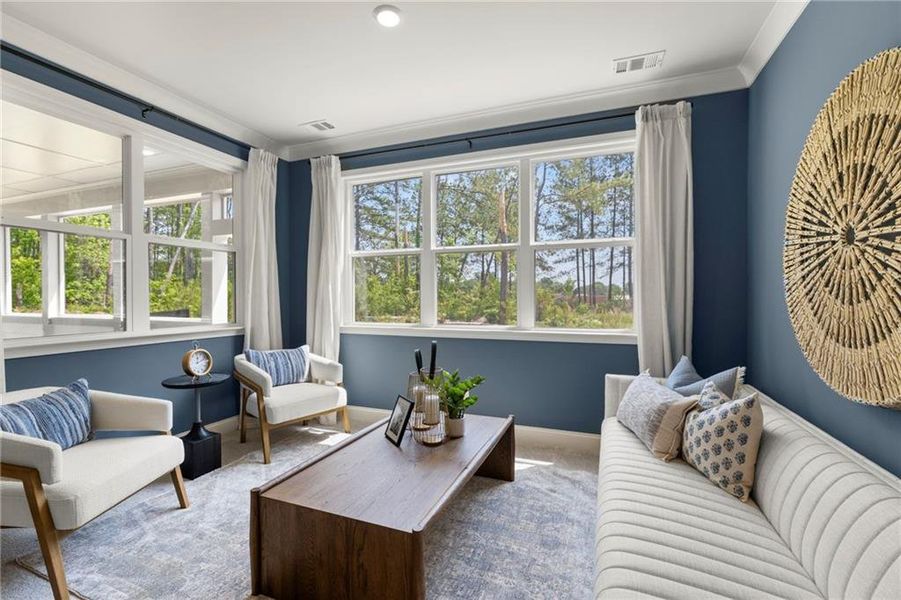 Furnished interior view inside a new home in The Court at Gainesville Township, Gainesville (Image 11).