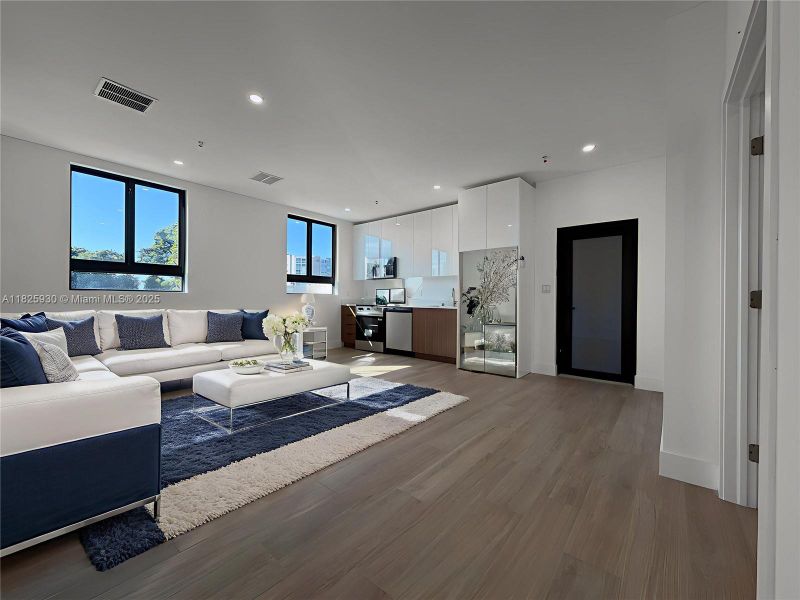 Furnished interior view inside a new home in , Miami (Image 15). Furnished interior view inside a new home in , Miami (Image 15).