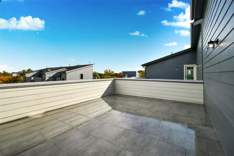Exterior details and patio area of a home in , Houston (Image 29).