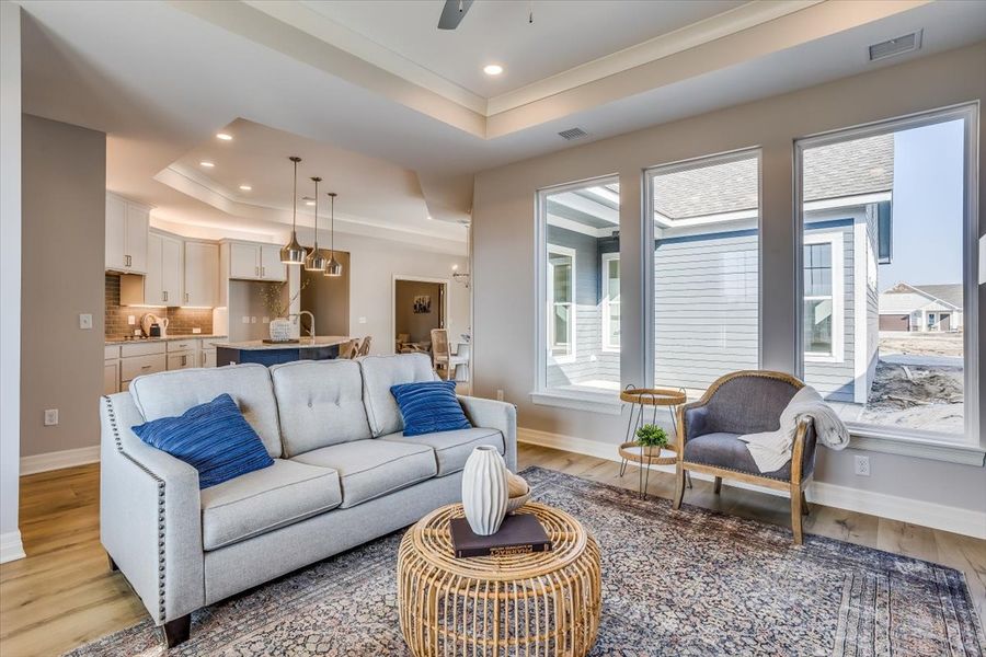 Furnished interior view inside a new home in The Courtyards at Cornerstone, Andover (Image 4).