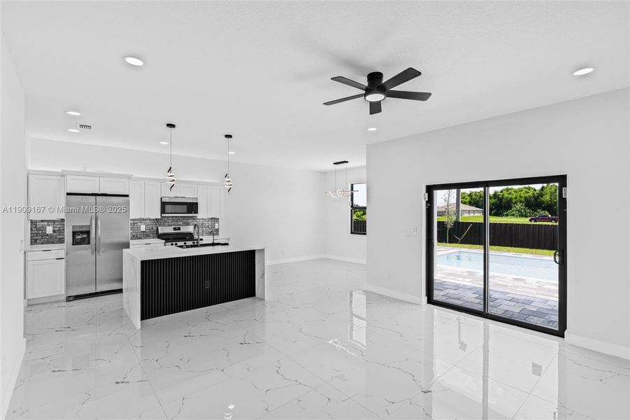 Furnished interior view inside a new home in , Cape Coral (Image 12). Furnished interior view inside a new home in , Cape Coral (Image 12).