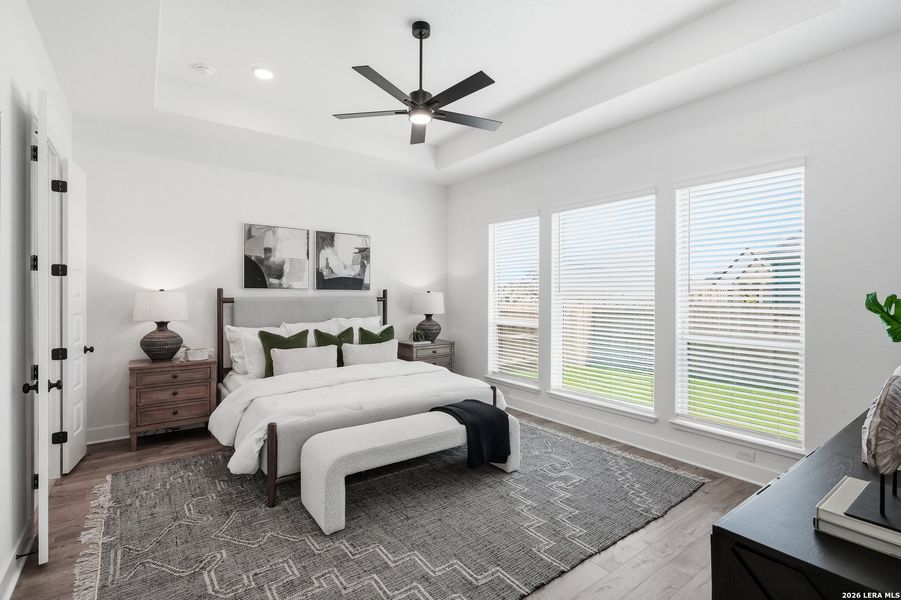 Furnished interior view inside a new home in Mesa Western, Cibolo (Image 16). Furnished interior view inside a new home in Mesa Western, Cibolo (Image 16).
