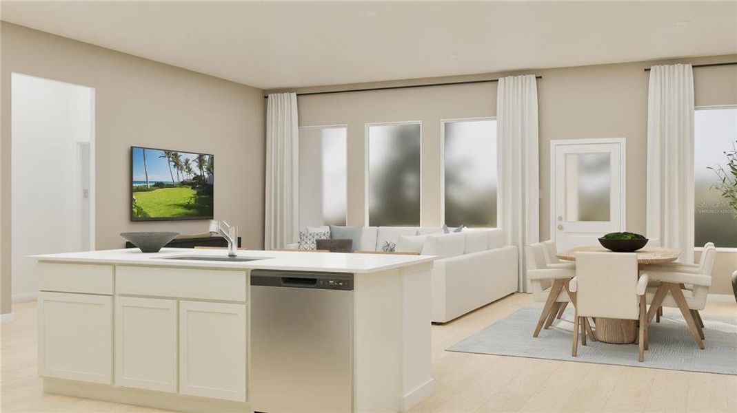 Furnished interior view inside a new home in , Clermont (Image 10).