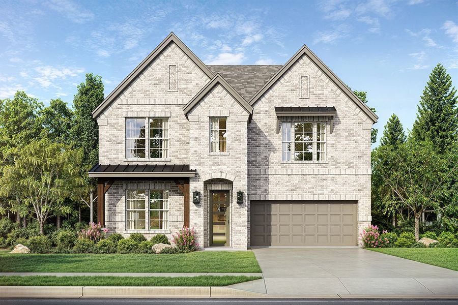 Representative exterior photo of a completed home built from the Hudson by Landon Homes in Fields - Brookside, Frisco, TX (Image 2). Representative exterior photo of a completed home built from the Hudson by Landon Homes in Fields - Brookside, Frisco, TX (Image 2).