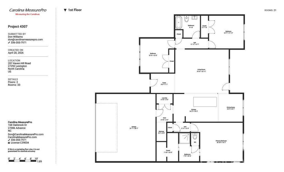 2D floor plan layout of this home in , Lexington, NC (Image 5).