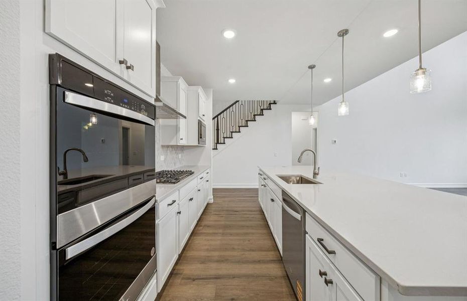 Abundant cabinet space in kitchen