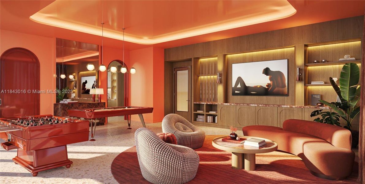 Furnished interior view inside a new home in , Miami (Image 12).