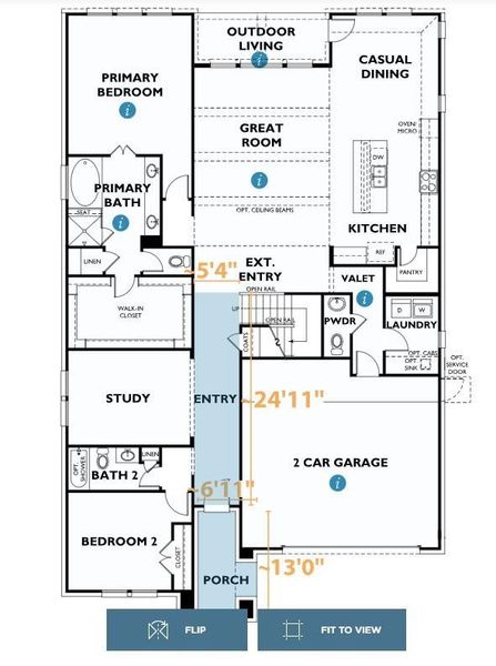 2D floor plan layout of this home in , Conroe, TX (Image 3).